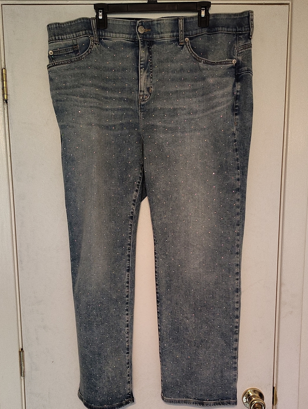 Bombshell Light Blue Rhinestone Jeans